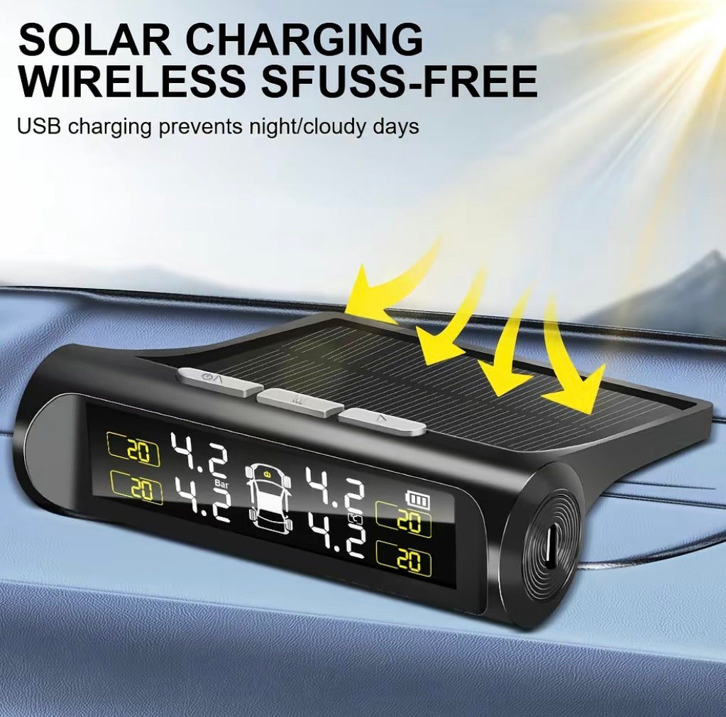 Solar Wireless Tire Pressure Monitoring System (TPMS) – Universal Fit